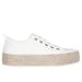 Skechers Women's BOBS Sesame - Sun Dazing Shoes | Size 9.5 | Off White | Textile/Metal | Vegan