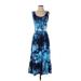J Jason Wu Casual Dress - Midi: Blue Tie-dye Dresses - Women's Size 2X-Small