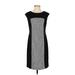 Chico's Casual Dress - Sheath Crew Neck Sleeveless: Black Color Block Dresses - Women's Size Small