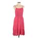 Peach Love Casual Dress - A-Line Scoop Neck Sleeveless: Pink Print Dresses - Women's Size Large