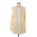 LC Lauren Conrad Casual Dress - Mini Crew Neck Long sleeves: Ivory Dresses - Women's Size Small