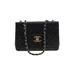 Chanel Leather Shoulder Bag: Quilted Black Print Bags