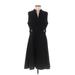 Sharagano Casual Dress - A-Line: Black Solid Dresses - Women's Size 8