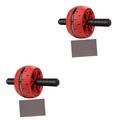 Unomor 2pcs Abdominal Workout Rollout Wheel trainer scroll wheel men and women abdomen workout machine fitness roller pp-tpe steel pipe handle sponge cover exercise wheel abs wheel