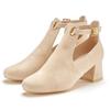 Stiefelette LASCANA, Damen, Gr. 38, beige, Obermaterial: 100% Textilmaterial. Futter: 100% Lederimitat. Decksohle: 100% Lederimitat. Laufsohle: 100% Synthetik, unifarben, casual, Schuhe, Stiefel, Boots mit Blockabsatz und besonders softer Innensohle...