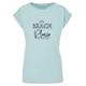T-Shirt MERCHCODE "Damen Ladies Beach Please Extended Shoulder Tee" Gr. S, blau (oceanblue) Herren Shirts T-Shirts