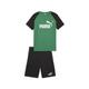 Jogginganzug PUMA "Polyester Shorts-Set Jungen" Gr. 140, grün (archive green) Kinder Sportanzüge Trainingsanzüge