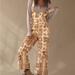 Free People Pants & Jumpsuits | Alpine Glow Printed Snow Bib Pants | Color: Tan/White | Size: Xs