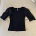 Free People Tops | Free People | Black Textured Puff Top (Size Medium) | Color: Black | Size: M