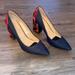 Jessica Simpson Shoes | Jessica Simpson Rose & Denim Heels | Color: Blue/Red | Size: 6