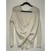 Athleta Sweaters | Athleta Finale Wool Cashmere Sweater Ivory V-Neck Longsleeve Convertible Wrap | Color: Cream | Size: No Size