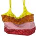 Disney Bags | Disney Parks Large Cotton Tote Bag Red Pink Yellow Orange Snap Closure Mickey | Color: Pink/Yellow | Size: Os