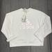 Adidas Tops | Adidas X Zoe Saldana Sweatshirt White With Pink Logo Size Small Nwt | Color: Pink/White | Size: S