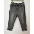 Levi's Jeans | Levis Jeans Womens 18 Crop Classic Stretch Boyfriend Gray Denim Rolled Hem | Color: Gray | Size: 18
