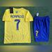 Nike Matching Sets | 2023/24 Al Nassr Kids Soccer Jersey Youth Ronaldo Cr7 | Color: Blue/Yellow | Size: Xlb