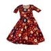 Lularoe Dresses | Lularoe Nicole Dress - Red With Large Floral Print Dress - Small | Color: Red | Size: S