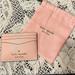 Kate Spade Bags | Kate Spade Small Slim Card Holder Wallet Staci Saffiano Leather In Chalk Pink | Color: Gold/Pink | Size: Os