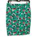 J. Crew Skirts | J By J Crew Floral Printed Basketweave Pencil Skirt Green Coral L2337 Size 0 | Color: Green | Size: 0