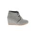 TOMS Ankle Boots: Ivory Marled Shoes - Women's Size 6 1/2 - Round Toe