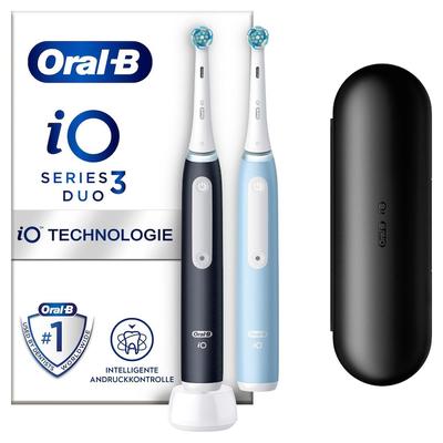 Oral-B - iO 3 + 2. Handstück in Schwarz/Pink Elektrische Zahnbürsten 1 ct (129.89 € / 1 ct)