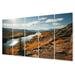 Design Art Canada Golden Hues Forest I - Landscapes Metal Wall Decor Set Metal in Blue/Gray/Orange | 28 H x 60 W x 1 D in | Wayfair MT67725-401