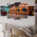 Design Art Laundry Room Of Next Century I - Bath & Laundry Metal Wall Art Prints Set in Green/Orange | Wayfair MT65837-373