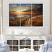 Design Art Beach Photo Golden Sands IV - Nautical & Beach Metal Wall Decor Set Metal in Orange | 28 H x 36 W x 1 D in | Wayfair MT66248-3P