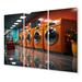 Design Art Laundry Room Of Next Century I - Bath & Laundry Metal Wall Art Prints Set Metal in Orange/Red | 28 H x 36 W x 1 D in | Wayfair