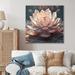 Design Art Light Pink Tender Blossoming Lotus Flower On Canvas Print Canvas, Cotton in Gray/Pink | 30 H x 30 W x 1 D in | Wayfair PT89702-30-30