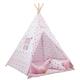 BABYMAM Teepee Wigwam Tent Play House Kids Children Baby With Three Pillows Floor Mat Cotton Star Dreams