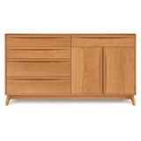 Copeland Furniture Catalina 66.13" Wide 3 Drawer Walnut Wood Sideboard Wood in Brown | 33.88 H x 66.13 W x 18 D in | Wayfair 6-CAL-52-13