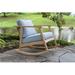 Birch Lane™ Innocenzio Outdoor Chair, Wood in Blue/Brown/White | 27.5 H x 31 W x 37.5 D in | Wayfair E8B1F1CC520048808991E5089CA4FB61