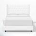Birch Lane™ Breckin Upholstered Standard Bed Metal in White/Black | Queen | Wayfair 729D83E07F8848109C93CEEEC936E43C