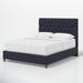 Birch Lane™ Amey Tufted Upholstered Low Profile Platform Bed Metal in Blue/Black | Queen | Wayfair 5CE49780637944D8B3A7E1F300D93D7F