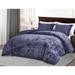 Mercer41 Imothy Velvet Reversible Comforter Set Polyester/Polyfill/Velvet in Indigo | Queen Comforter + 2 Standard Shams | Wayfair