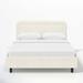 Birch Lane™ Lauren Upholstered Platform Bed Metal in Gray/White | 43 H x 57 W x 78 D in | Wayfair 685F44AA0CBF44FFA6D534BA369BC591
