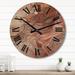 East Urban Home Anquette Solid Wood Wall Clock Solid Wood in Brown/Orange | 29 H x 29 W x 1 D in | Wayfair 8094A320C2E24549965A1C0638E3B7A8