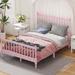 Alcott Hill® Chevez Platform Bed Wood in Pink/Black | 45 H x 56.7 W x 80.7 D in | Wayfair 94535B4E67364E51ADD162C70E3EDA5E