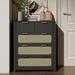 Bay Isle Home™ Ahinara Rattan Dresser w/ 5 Drawers, 35" Modern Dresser for Bedroom, Hallway Wicker/Rattan in Black | Wayfair