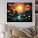 Ebern Designs City Of Flowers Full Moon Fantasy Landscapes On Canvas Print Canvas, Cotton in Black/Blue/Yellow | 12 H x 20 W x 1 D in | Wayfair