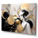 Wrought Studio™ Glam Gold Portrait Of Elegant Young Woman I - Fashion Woman Wall Art Prints Metal | 24 H x 32 W x 1 D in | Wayfair