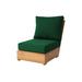 Millwood Pines Arrihanna Teak Outdoor Armless Lounge Chair Wood in Orange/Yellow | 31 H x 25.5 W x 41 D in | Wayfair