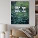 August Grove® Two White Cows In Pond Cottage Serenity On Canvas Print Metal in Green/White | 40 H x 30 W x 1.5 D in | Wayfair