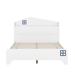 Gracie Oaks Brom Wooden House Bed w/ Storage Headboard Wood in White | 44.6 H x 55.8 W x 81.9 D in | Wayfair 9750D4DF9C6740ABBB7E44BB7D65BBC5