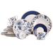 House Of Hampton® Hava Porcelain China Dinnerware Set - Service for 4 Porcelain/Ceramic in Blue/White | Wayfair 1E05BA83273F4575B679226250144406