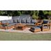 Willow Creek Designs Teak 8 - Person Outdoor Seating Group w/ Cushions Wood/Natural Hardwoods/Teak in Brown | Wayfair