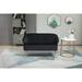 Velvet Loveseat Sofa Couch Tufted Backrest Vanity Chair with Gold Metal Legs for Bedroom Accent Side Sofa Chair, Black