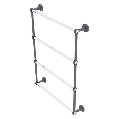 Allied Brass Clearview Collection 4 Tier 24 Inch Ladder Towel Bar with Grooved Accents