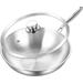 Stainless Steel Wok Pan with Lid