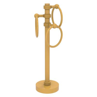 Allied Brass Vanity Top 3 Towel Ring Guest Towel Holder with Grooved Accents